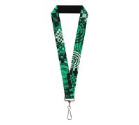 Buckle-Down Lanyard-1.0"-Grunge Chaos Green One Size Multicolor