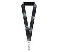 Buckle-Down Lanyard-1.0"-High Voltage Skull One Size Multicolor