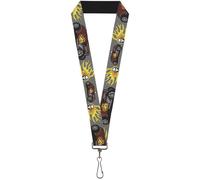 Buckle-Down Lanyard-1.0"-Hot Rod W/Flame Skull 22" x 1" Multicolor
