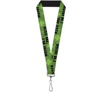 Buckle-Down Lanyard-1.0", Irish Clovers/Kisses Greens/b 22" x 1" Multicolor