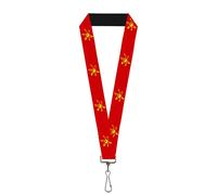 Buckle Down Lanyard-1.0"-Jimmy Neutron Atoms & Molecules Red/Yellow One Size Mul