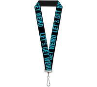 Buckle-Down Lanyard-1.0"-Let's Get Weird Weathered Black/Bright Blue 22" x 1" Mu