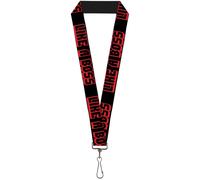 Buckle-Down Lanyard-1.0"-Like A Boss Black/red 22" x 1" Multicolor