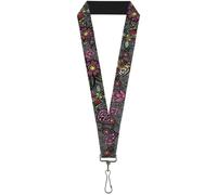 Buckle-Down Lanyard-1.0"-Love Kills Close-up Gray 22" x 1" Multicolor