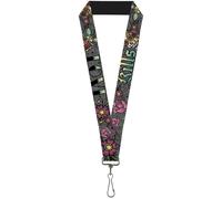 Buckle-Down Lanyard-1.0"-Love Kills Gray 22" x 1" Multicolor