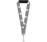 Buckle-Down Lanyard-1.0"-Metal Skull Black/White 22" x 1" Multicolor