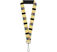 Buckle-Down Lanyard-1.0"-New Jersey Flags/Black 22" x 1" Multicolor