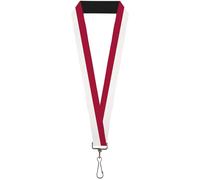 Buckle-Down Lanyard-1.0"-North Carolina Flag Stripe Red/White 22" x 1" Multicolo