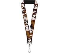Buckle-Down Lanyard-1.0"-One of Us is A Dirty Dog/Fur Brown/White 22" x 1" Multi