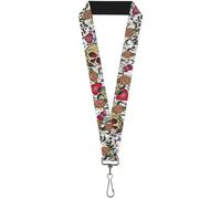 Buckle-Down Lanyard-1.0"-Only God Can Judge Me Close-up White 22" x 1" Multicolo