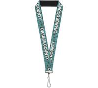 Buckle-Down Lanyard-1.0"-Orange County/Palm Trees Blue/Brown/Light B 22" x 1" Mu
