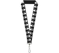 Buckle-Down Lanyard-1.0"-Panda Skulls 22" x 1" Multicolor