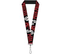 Buckle-Down Lanyard-1.0"-Punk Princess Black/red/White 22" x 1" Multicolor