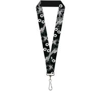 Buckle-Down Lanyard-1.0"-Revolvers Black/Gray 22" x 1" Multicolor