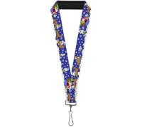 Buckle-Down Lanyard-1.0"-Santa & Reindeers 22" x 1" Multicolor