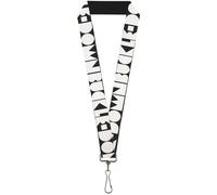 Buckle-Down Lanyard-1.0" Shapes Black/White 22" x 1" Multicolor