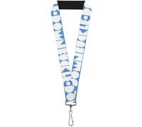 Buckle-Down Lanyard-1.0" Shapes Turquoise/White 22" x 1" Multicolor