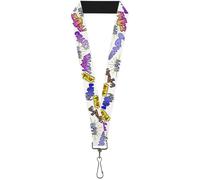 Buckle-Down Lanyard-1.0"-Sound Effects White/Pastel 22" x 1" Multicolor