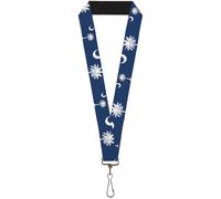 Buckle-Down Lanyard-1.0"-South Carolina Flags Scattered (Horizontal 22" x 1" Mul