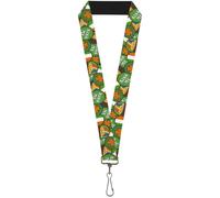 Buckle-Down Lanyard-1.0"-St. Pat's 4-Buttons Stacked 22" x 1" Multicolor
