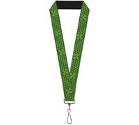 Buckle-Down Lanyard-1.0"-St. Pat's Clovers/Green 22" x 1" Multicolor