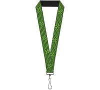 Buckle-Down Lanyard-1.0"-St. Pat's Clovers/Green 22" x 1" Multicolor