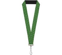 Buckle-Down Lanyard-1.0"-St. Pat's Clovers Scattered Greens 22" x 1" Multicolor