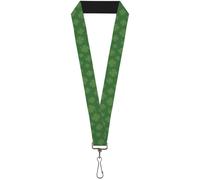 Buckle-Down Lanyard-1.0"-St. Pat's Clovers Scattered3 Greens 22" x 1" Multicolor