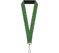 Buckle-Down Lanyard-1.0"-St. Pat's Clovers Scattered3 Greens 22" x 1" Multicolor
