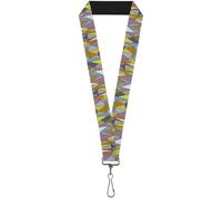 Buckle-Down Lanyard-1.0"-Stained Glass Mosaic Multi Color 22" x 1" Multicolor