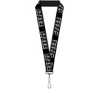 Buckle-Down Lanyard-1.0"-Steez 3-d Black/White 22" x 1" Multicolor
