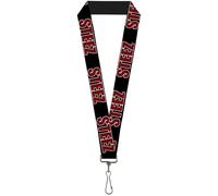 Buckle-Down Lanyard-1.0"-Steez Checker Black/red 22" x 1" Multicolor