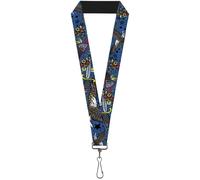 Buckle-Down Lanyard-1.0"-Truth and Justice Close-up Blue 22" x 1" Multicolor