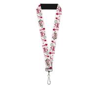 Buckle-Down Lanyard A Christmas Story Icons Collage White Red Green