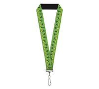 Buckle-Down Lanyard Elf Buddy the Elf Silhouette Poses Greens White Yellow