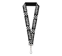 Buckle-Down Lanyard Shelby 60 Years Since 1962 Checker Black White