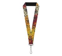 Buckle-Down Lanyard, Swirl Mix Gray Multi Color, Elastic