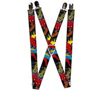 Buckle Down Marvel Comics Suspenders - Spider-man In Action W/Amazing Sp, Reggicalze Bambini E Ragazzi, Multicolore, Taglia unica