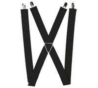 Buckle-Down Men's Buckle-down Suspender - Herringbone 1.5-Inch Wide Regular Grey
