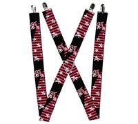Buckle-Down mens Buckle-down Suspender - Love Me 1.5-Inch Wide Regular Pink