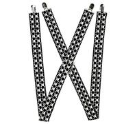 Buckle-Down mens Buckle-down Suspender - Skulls 1.5-Inch Wide Regular White