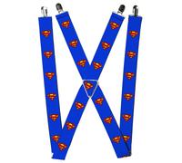 Buckle-Down Men's Buckle-down Suspender - Superman 1.5-Inch Wide Regular Blue