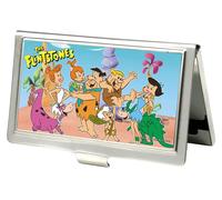 Buckle-Down Men's Business Card Holder-The Flintstones 3.7" x 2.5" Multicolor
