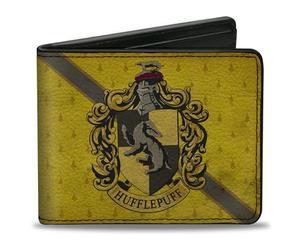 Buckle-Down Mens fibbia PU Bifold - Tassorosso Cresta/Stripe4 Weathered Oro/Marrone Wallet, Multicolore, 4.0 x 3.5 US