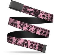 Buckle Down Men's Grateful Dead Text with Skull and Roses Pink One Size Pink