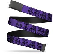 Buckle Down Men's Grateful Dead Text with Skull and Roses Purple One Size Purple