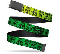 Buckle Down Men's Grateful Dead Text with Skull and Roses Rainbow Fade One Size