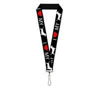 Buckle-Down Men's Lanyard-Dachshund Dog, Multicolor, Standard