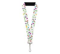 Buckle-Down Men's Lanyard-Dots, Multicolor, Standard