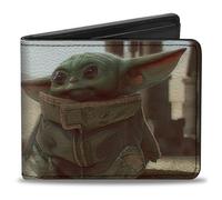 Buckle-Down Men's Standard Bifold Wallet Star Wars The Child, 4.0" x 3.5"